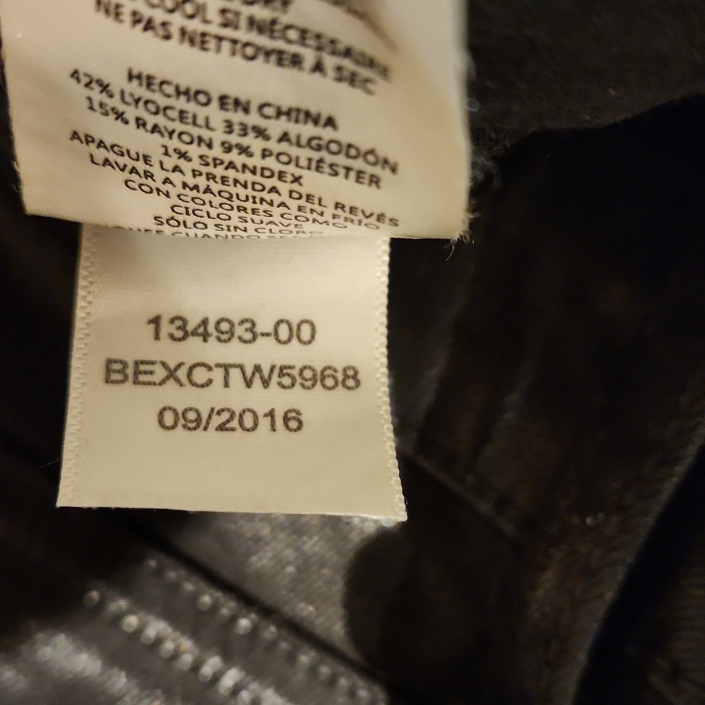 ❤️ JOES COATED CROPPED SKINNY JEANS IN JET BLACK, 10 (30) - Picture 11 of 12